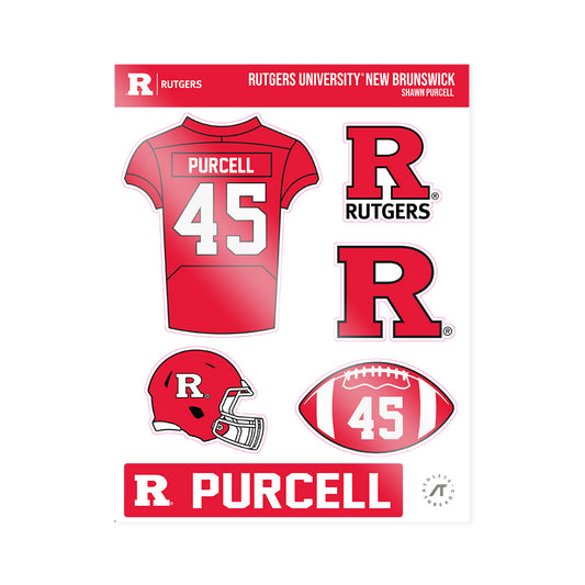 Rutgers - NCAA Football : Shawn Purcell - Sticker Sheet-0
