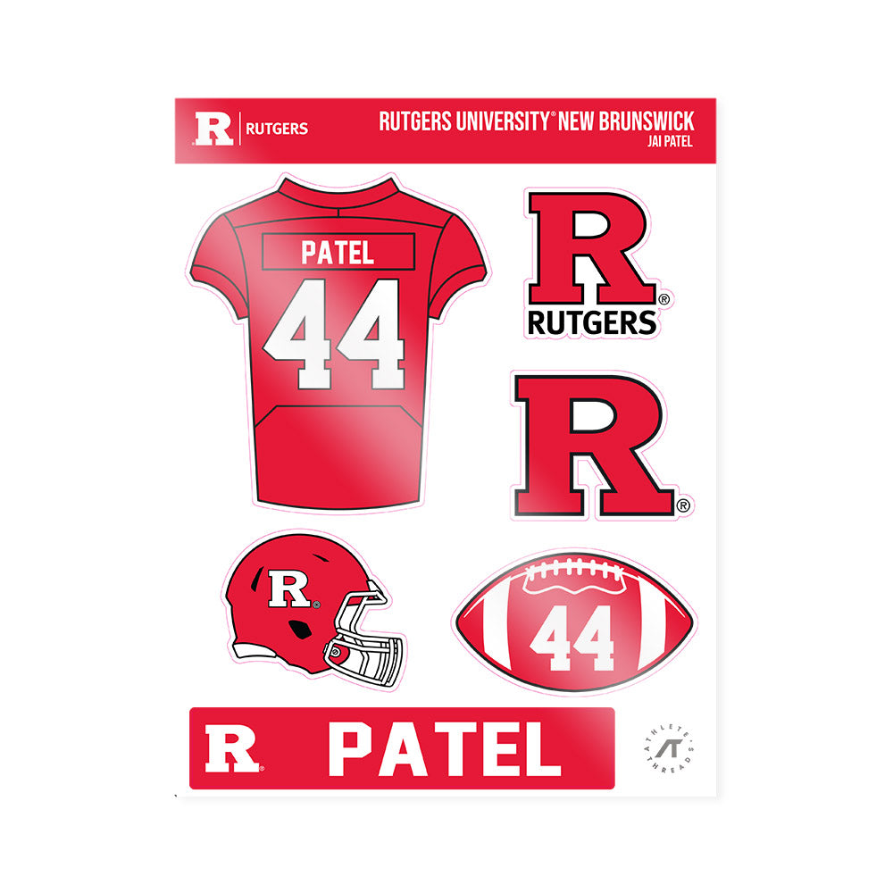 Rutgers - NCAA Football : Jai Patel - Sticker Sheet-0
