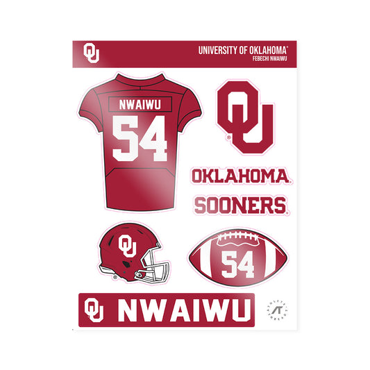 Oklahoma - NCAA Football : Febechi Nwaiwu - Sticker Sheet-0