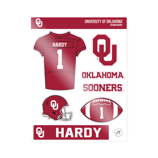 Oklahoma - NCAA Football : Jaydan Hardy - Sticker Sheet-0