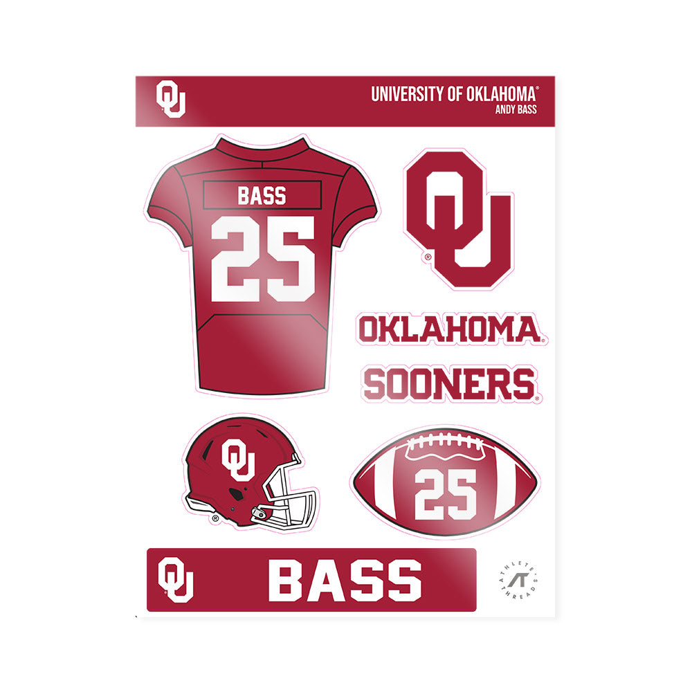 Oklahoma - NCAA Football : Andy Bass - Sticker Sheet-0