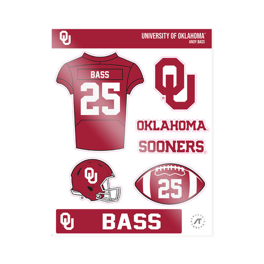 Oklahoma - NCAA Football : Andy Bass - Sticker Sheet-0