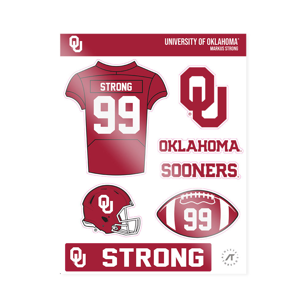 Oklahoma - NCAA Football : Markus Strong - Sticker Sheet-0