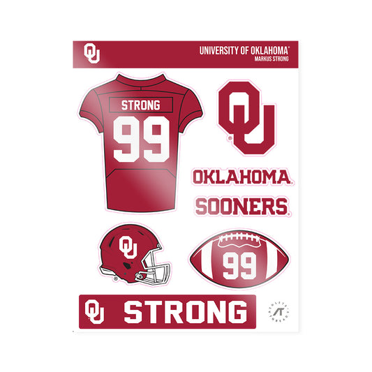 Oklahoma - NCAA Football : Markus Strong - Sticker Sheet-0
