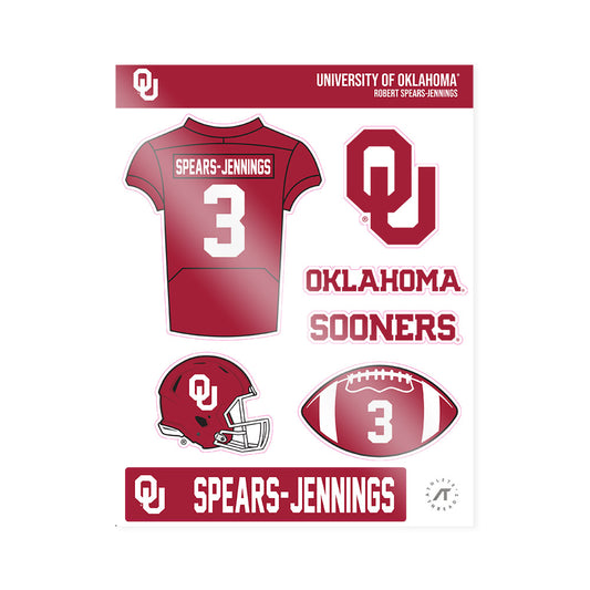 Oklahoma - NCAA Football : Robert Spears-Jennings - Sticker Sheet-0