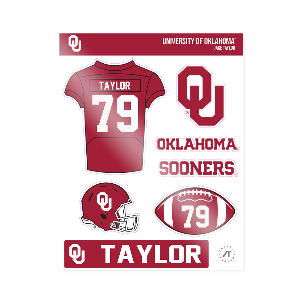Oklahoma - NCAA Football : Jake Taylor - Sticker Sheet-0