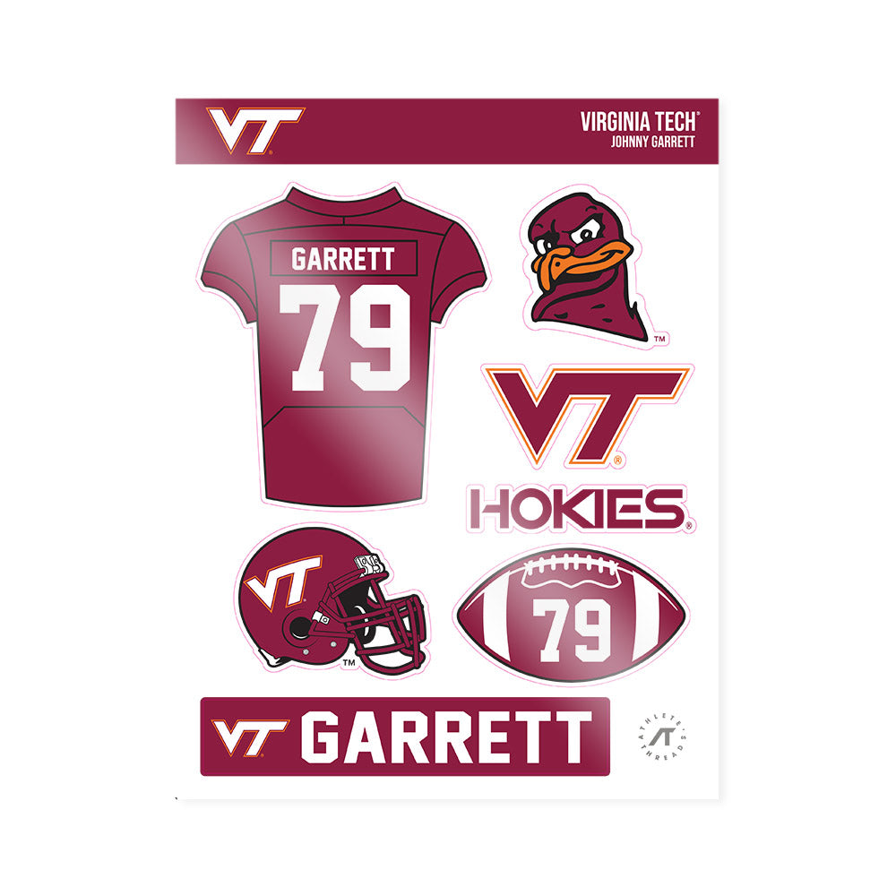 Virginia Tech - NCAA Football : Johnny Garrett - Sticker Sheet-0