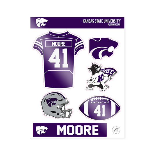 Kansas State - NCAA Football : Austin Moore - Sticker Sheet-0