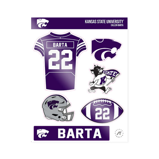 Kansas State - NCAA Football : Callen Barta - Sticker Sheet-0