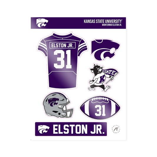 Kansas State - NCAA Football : Monterrio Elston Jr. - Sticker Sheet-0
