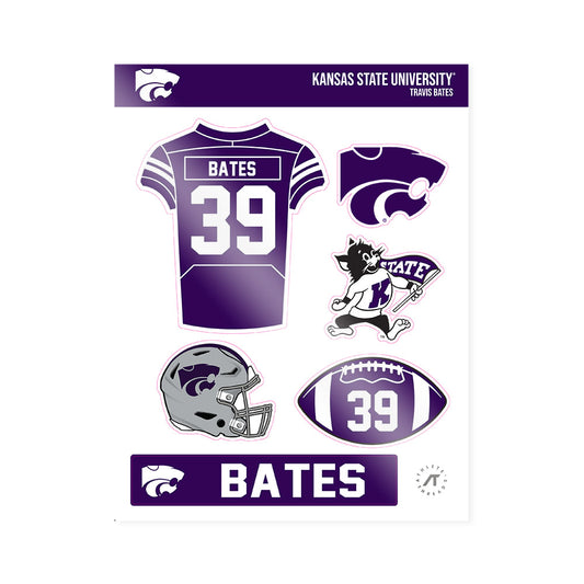 Kansas State - NCAA Football : Travis Bates - Sticker Sheet-0