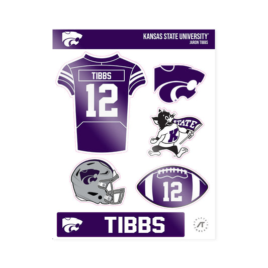 Kansas State - NCAA Football : Jaron Tibbs - Sticker Sheet-0