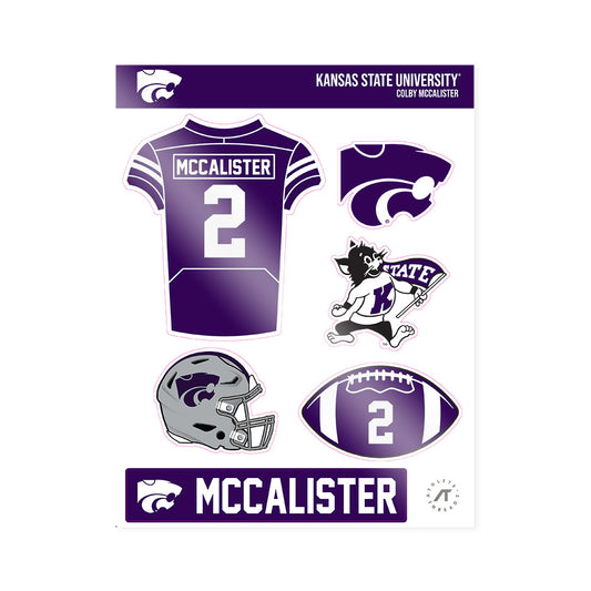 Kansas State - NCAA Football : Colby McCalister - Sticker Sheet-0