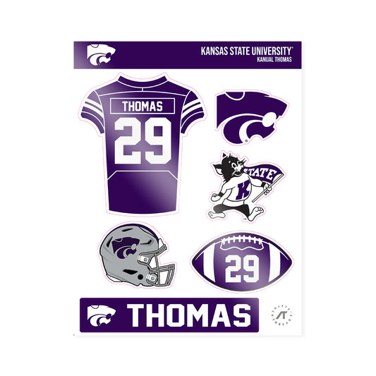 Kansas State - NCAA Football : Kanijal Thomas - Sticker Sheet-0