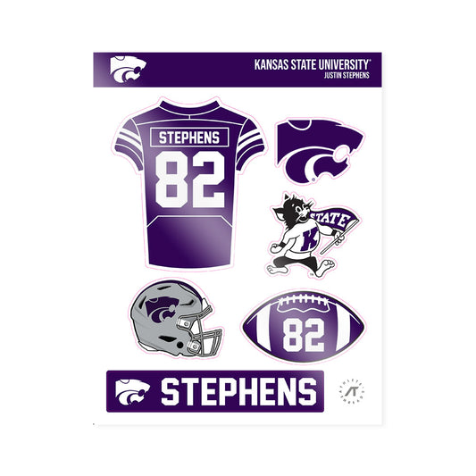 Kansas State - NCAA Football : Justin Stephens - Sticker Sheet-0