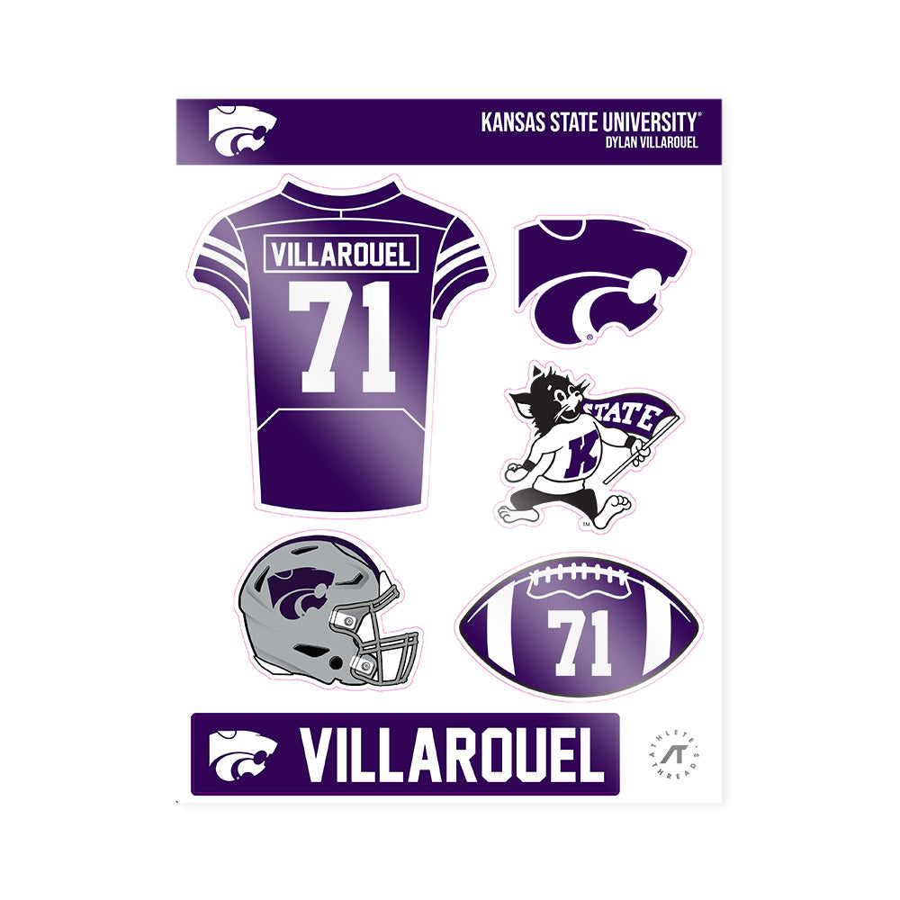 Kansas State - NCAA Football : Dylan Villarouel - Sticker Sheet-0