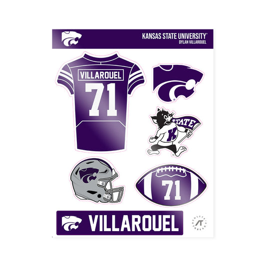 Kansas State - NCAA Football : Dylan Villarouel - Sticker Sheet-0