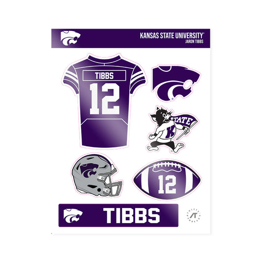 Kansas State - NCAA Football : Jaron Tibbs - Sticker Sheet-0