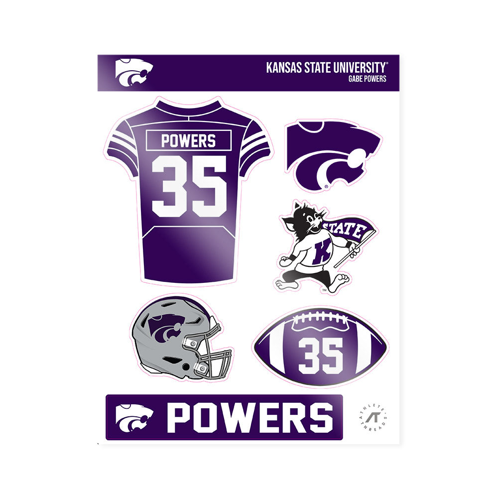Kansas State - NCAA Football : Gabe Powers - Sticker Sheet-0