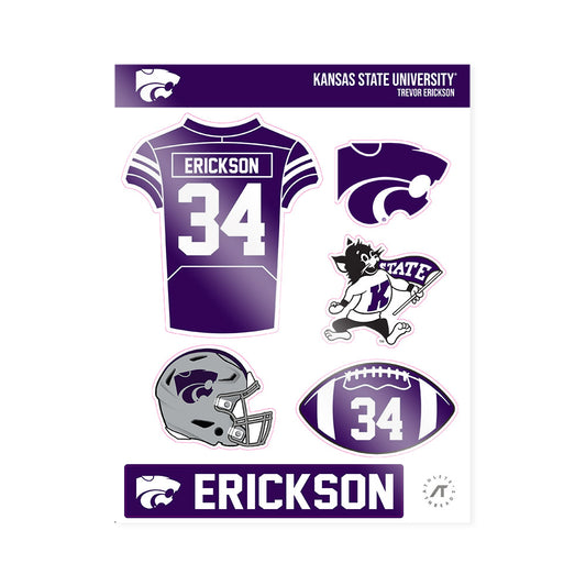 Kansas State - NCAA Football : Trevor Erickson - Sticker Sheet-0