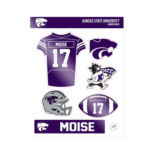 Kansas State - NCAA Football : Adonis Moise - Sticker Sheet-0