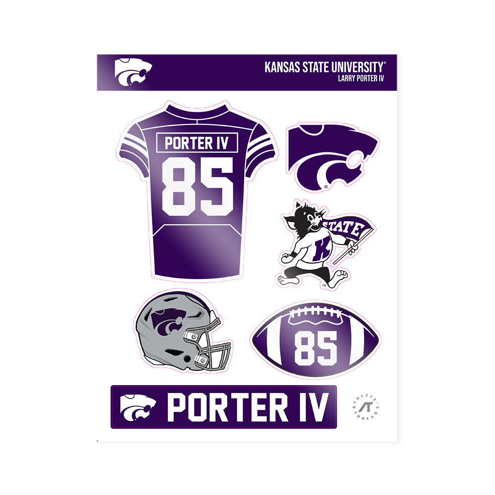 Kansas State - NCAA Football : Larry Porter IV - Sticker Sheet-0