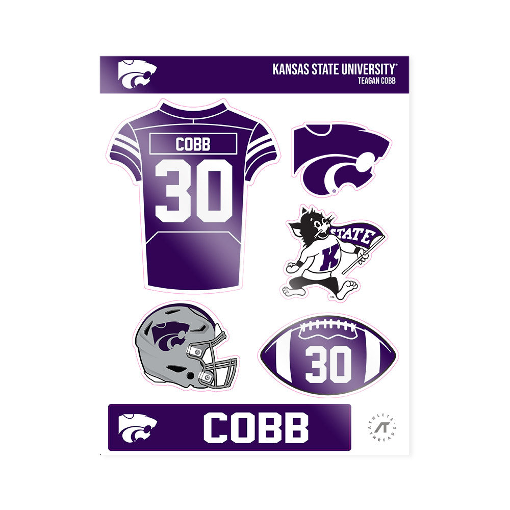 Kansas State - NCAA Football : Teagan Cobb - Sticker Sheet-0