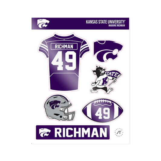 Kansas State - NCAA Football : Maguire Richman - Sticker Sheet-0