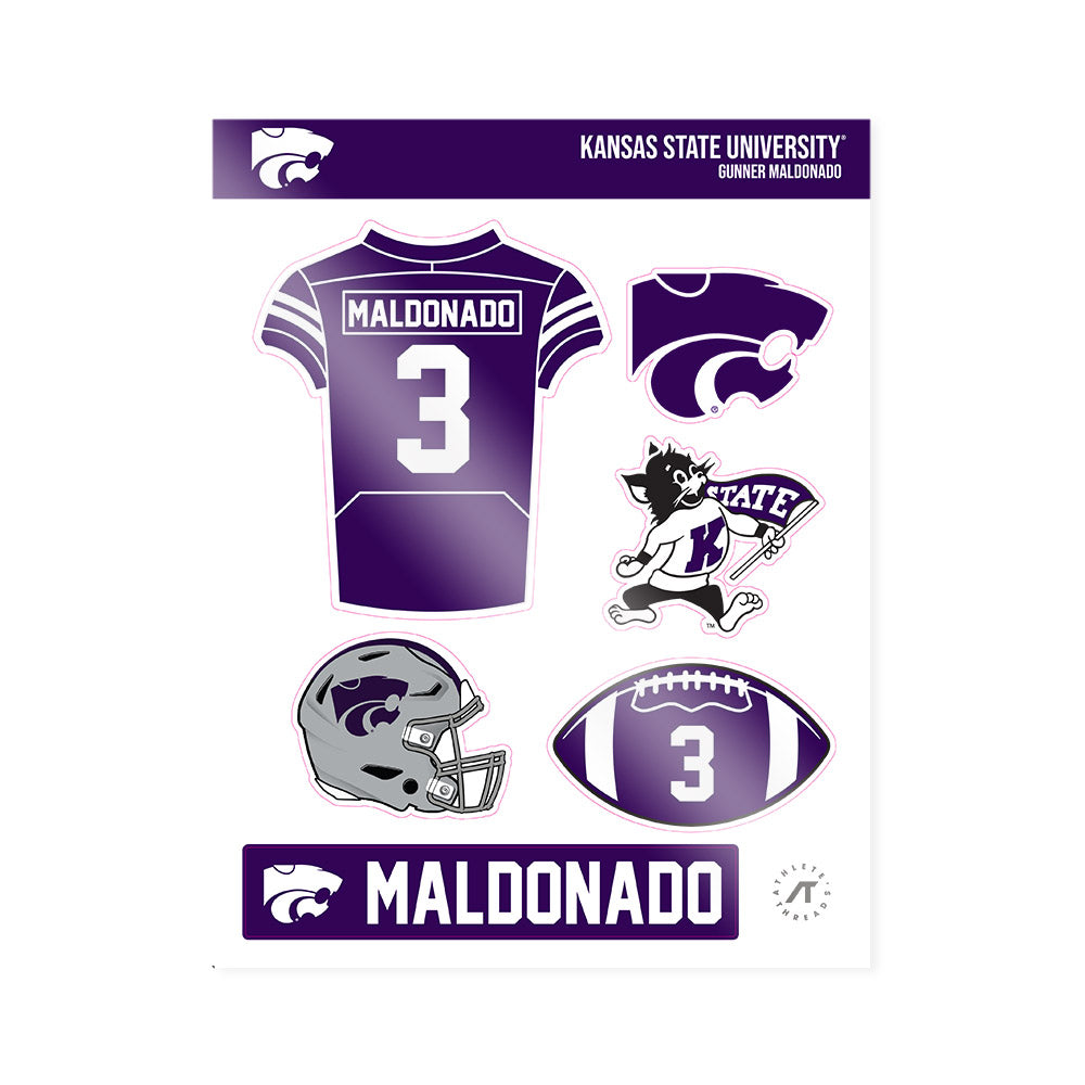 Kansas State - NCAA Football : Gunner Maldonado - Sticker Sheet-0