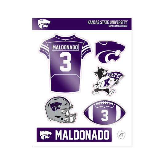 Kansas State - NCAA Football : Gunner Maldonado - Sticker Sheet-0
