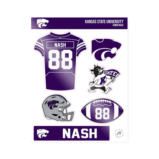 Kansas State - NCAA Football : Erwin Nash - Sticker Sheet-0