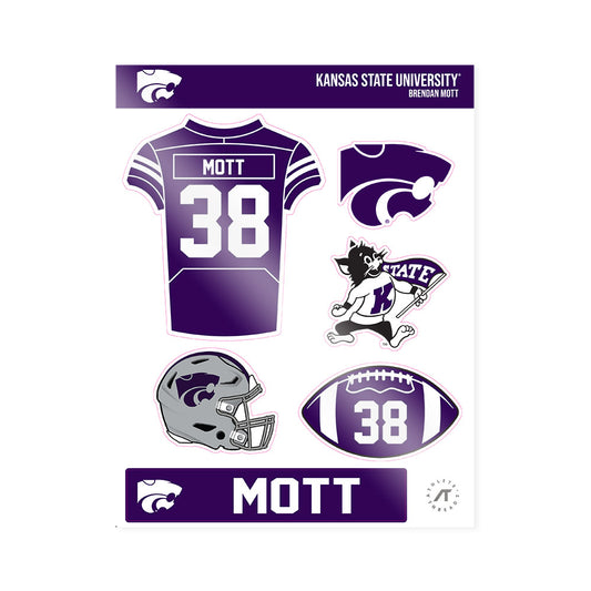 Kansas State - NCAA Football : Brendan Mott - Sticker Sheet-0