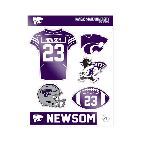 Kansas State - NCAA Football : Asa Newsom - Sticker Sheet-0