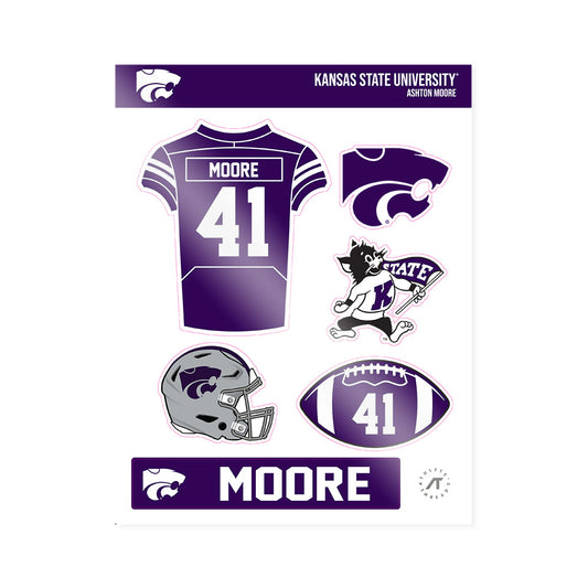 Kansas State - NCAA Football : Ashton Moore - Sticker Sheet-0
