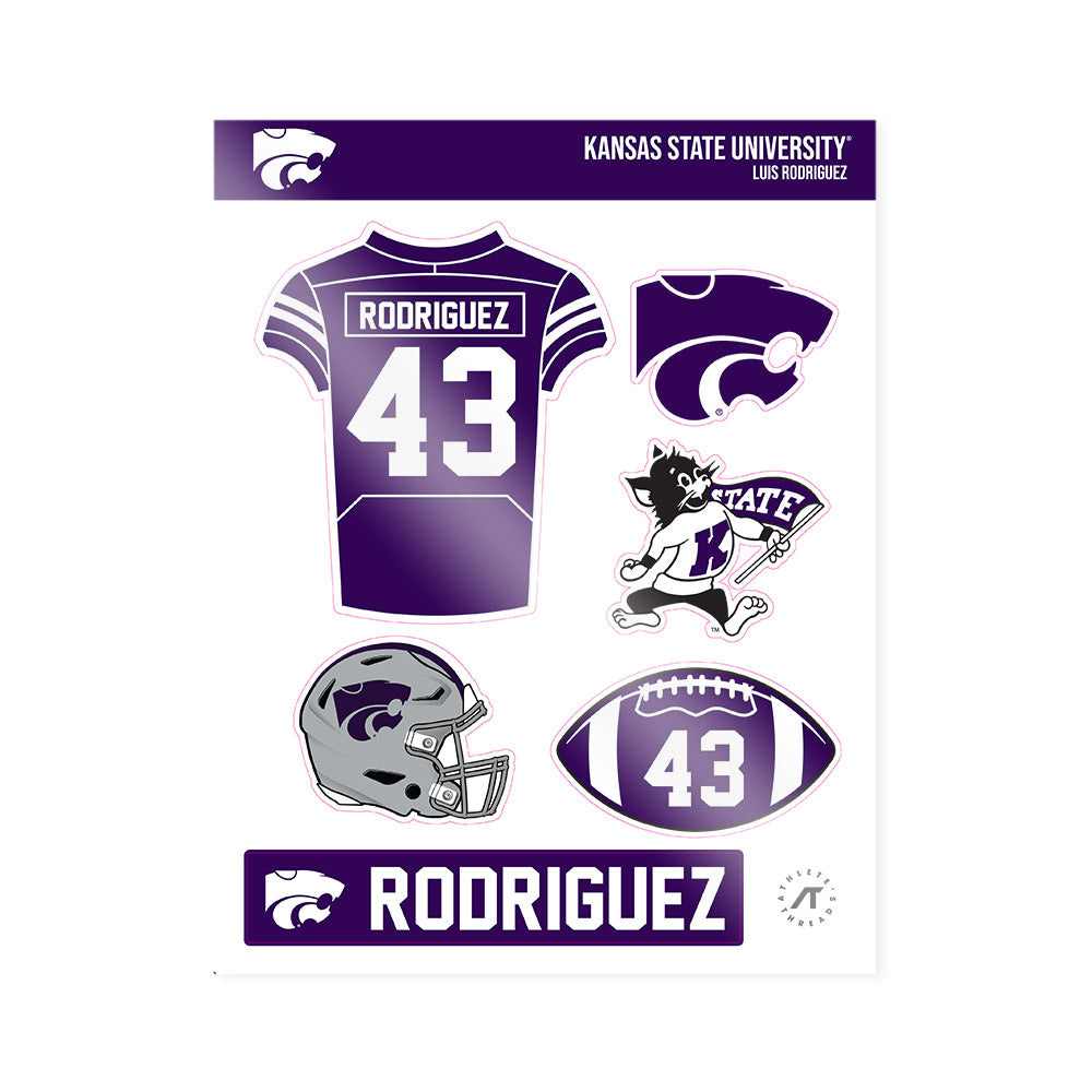Kansas State - NCAA Football : Luis Rodriguez - Sticker Sheet-0