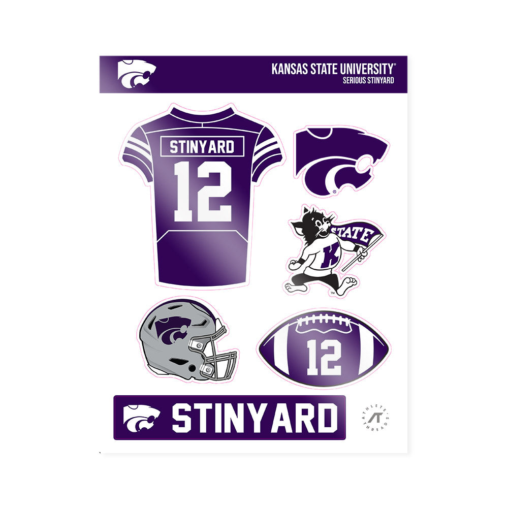 Kansas State - NCAA Football : serious stinyard - Sticker Sheet-0