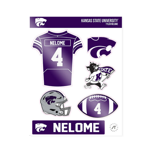 Kansas State - NCAA Football : Tyler Nelome - Sticker Sheet-0