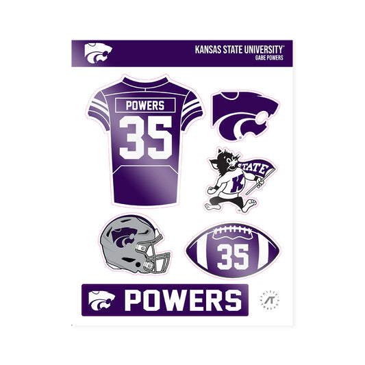 Kansas State - NCAA Football : Gabe Powers - Sticker Sheet-0