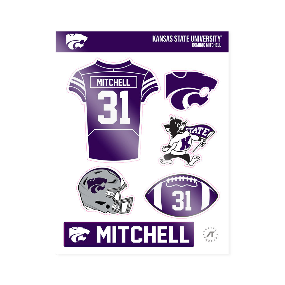 Kansas State - NCAA Football : Dominic Mitchell - Sticker Sheet-0