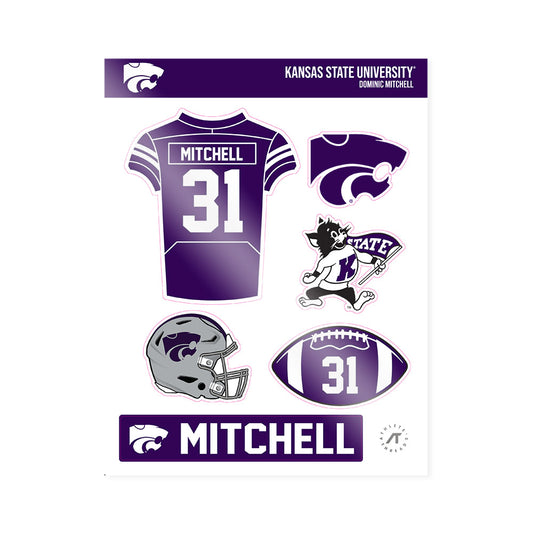 Kansas State - NCAA Football : Dominic Mitchell - Sticker Sheet-0