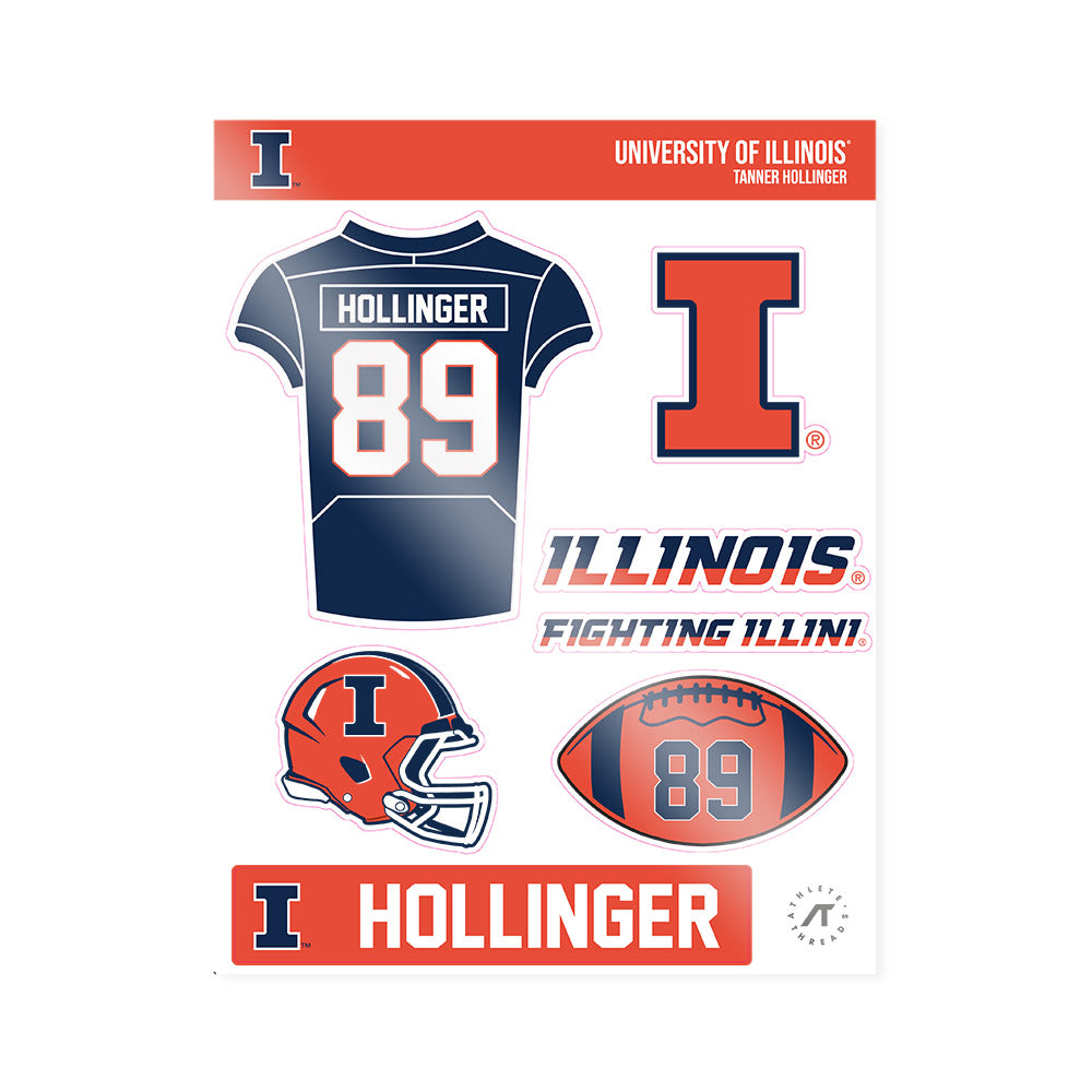 Illinois - NCAA Football : Tanner Hollinger - Sticker Sheet-0