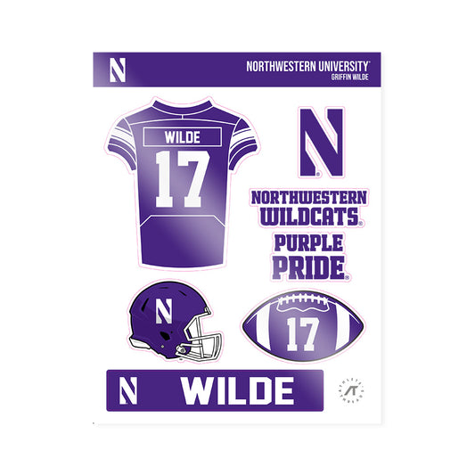 Northwestern - NCAA Football : Griffin Wilde - Sticker Sheet-0