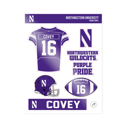 Northwestern - NCAA Football : Frank Covey - Sticker Sheet-0