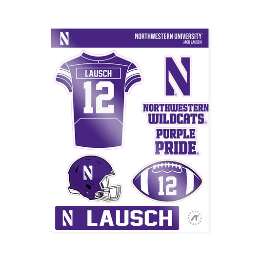 Northwestern - NCAA Football : Jack Lausch - Sticker Sheet-0