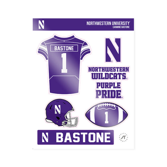 Northwestern - NCAA Football : Carmine Bastone - Sticker Sheet-0