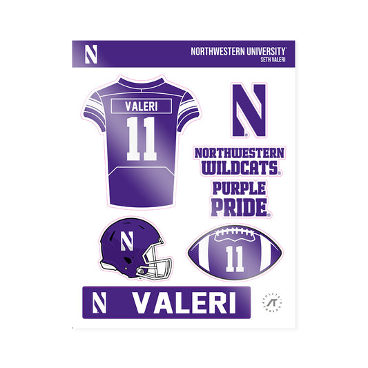 Northwestern - NCAA Football : Seth Valeri - Sticker Sheet-0