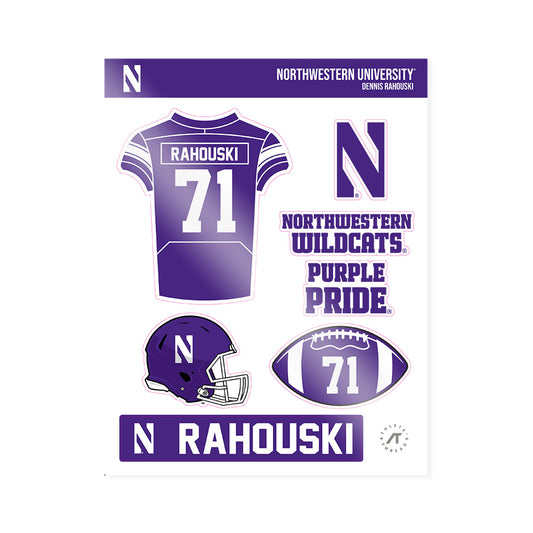 Northwestern - NCAA Football : Dennis Rahouski - Sticker Sheet-0