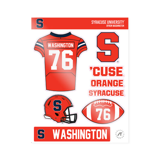Syracuse - NCAA Football : Byron Washington - Sticker Sheet-0