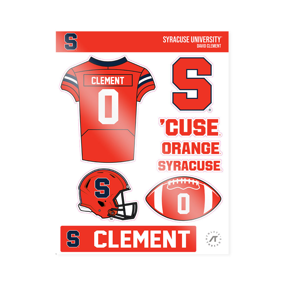 Syracuse - NCAA Football : David Clement - Sticker Sheet-0