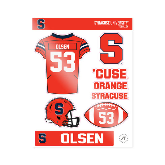 Syracuse - NCAA Football : Ted Olsen - Sticker Sheet-0